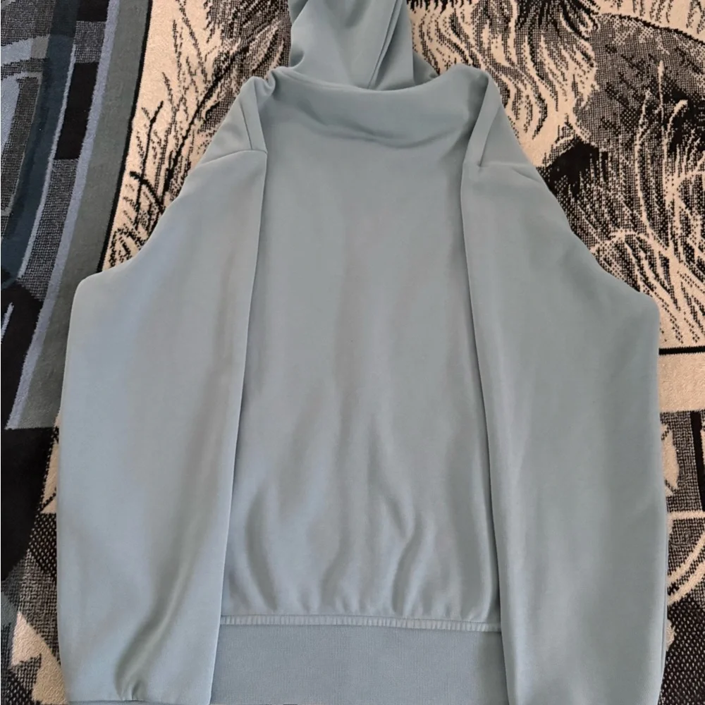 Polo Ralph Lauren Double Knit Light Blue Zip Up Hoodie